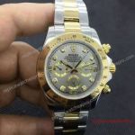 Fake Rolex Cosmograph Daytona Watch 2-Tone Grey Diamond